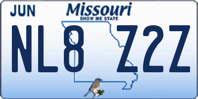 MO license plate NL8Z2Z