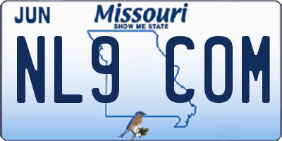 MO license plate NL9C0M