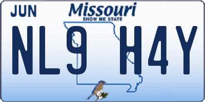 MO license plate NL9H4Y