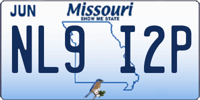 MO license plate NL9I2P