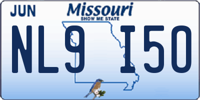 MO license plate NL9I5O