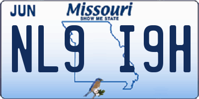 MO license plate NL9I9H