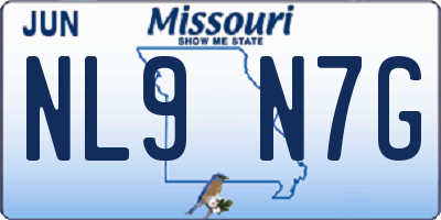 MO license plate NL9N7G