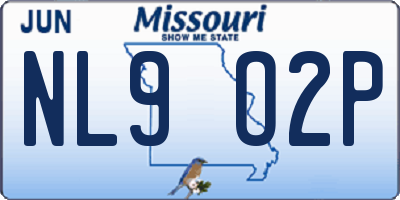 MO license plate NL9O2P