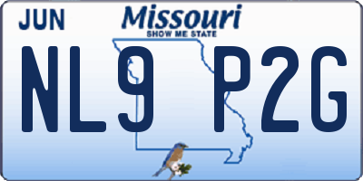 MO license plate NL9P2G