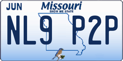 MO license plate NL9P2P