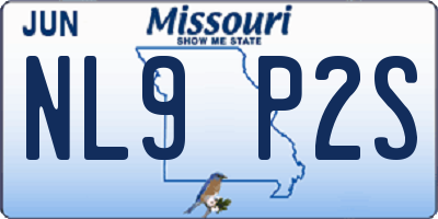 MO license plate NL9P2S