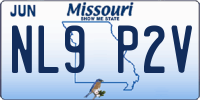 MO license plate NL9P2V