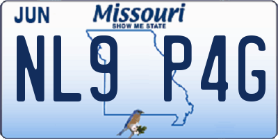 MO license plate NL9P4G
