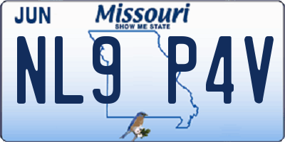 MO license plate NL9P4V