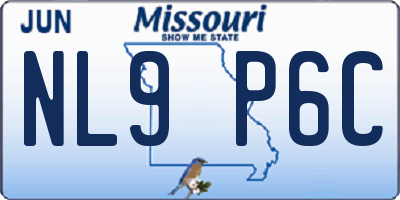 MO license plate NL9P6C
