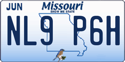 MO license plate NL9P6H