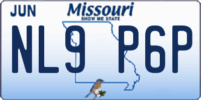 MO license plate NL9P6P