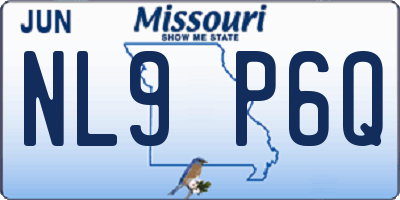 MO license plate NL9P6Q