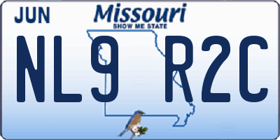 MO license plate NL9R2C
