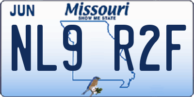 MO license plate NL9R2F