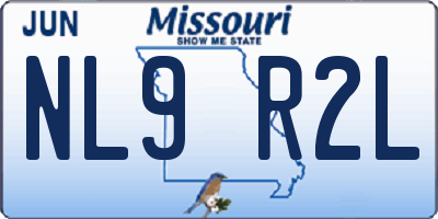 MO license plate NL9R2L