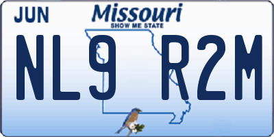 MO license plate NL9R2M