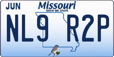 MO license plate NL9R2P