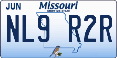 MO license plate NL9R2R