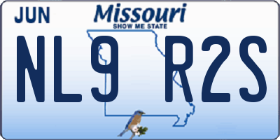 MO license plate NL9R2S
