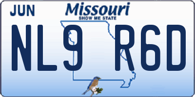 MO license plate NL9R6D