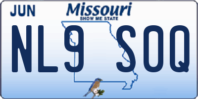 MO license plate NL9S0Q