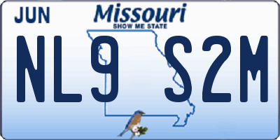 MO license plate NL9S2M