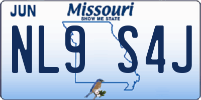 MO license plate NL9S4J