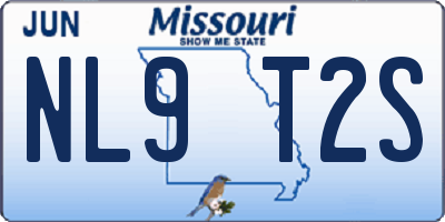MO license plate NL9T2S