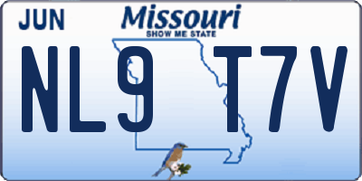 MO license plate NL9T7V
