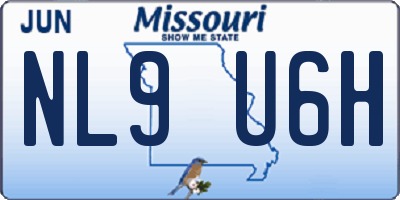 MO license plate NL9U6H