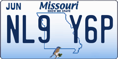 MO license plate NL9Y6P