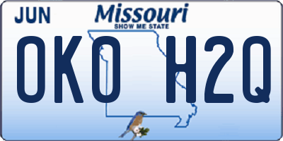 MO license plate OK0H2Q