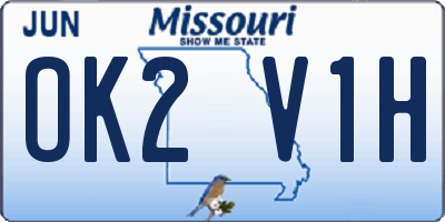 MO license plate OK2V1H