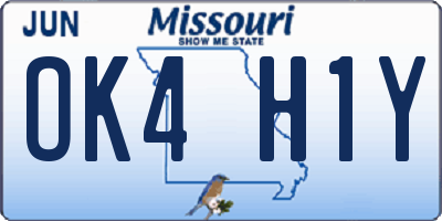 MO license plate OK4H1Y