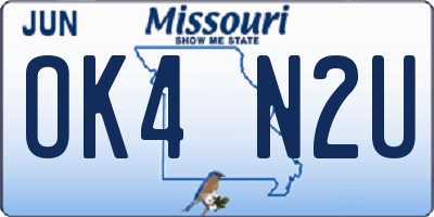 MO license plate OK4N2U