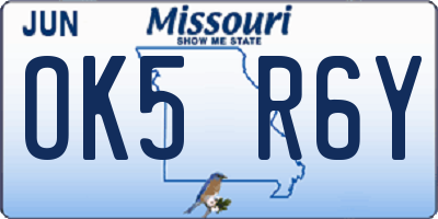 MO license plate OK5R6Y