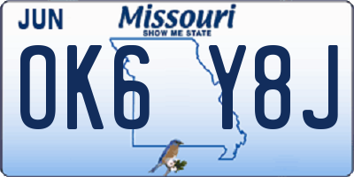 MO license plate OK6Y8J