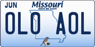 MO license plate OL0A0L