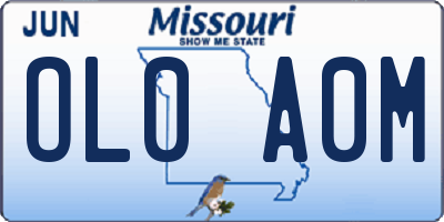 MO license plate OL0A0M