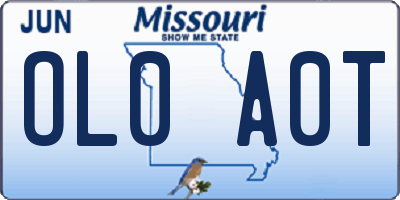 MO license plate OL0A0T