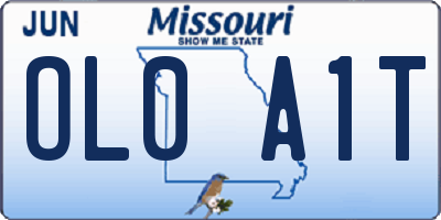 MO license plate OL0A1T