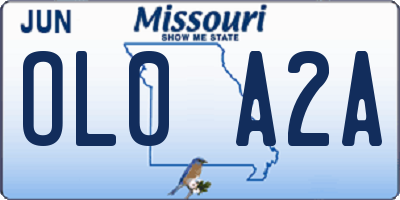 MO license plate OL0A2A