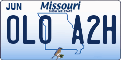 MO license plate OL0A2H