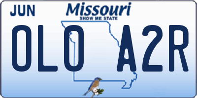 MO license plate OL0A2R