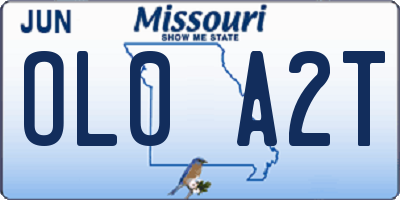 MO license plate OL0A2T