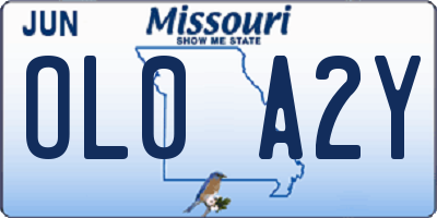 MO license plate OL0A2Y