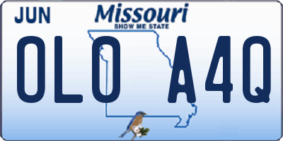 MO license plate OL0A4Q