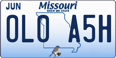 MO license plate OL0A5H